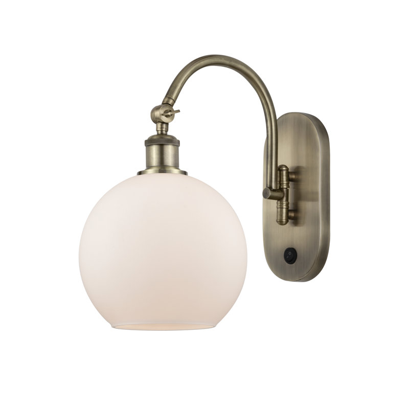 Ellington Swing Arm Sconce, Antique Brass, Incandescent