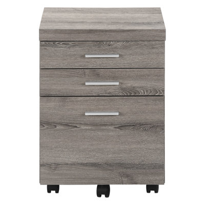 3 File Cabinet, Mobile, Storage, Taupe, Office Work Mobile Cabinet For Office, Drawers, Contemporary Storage