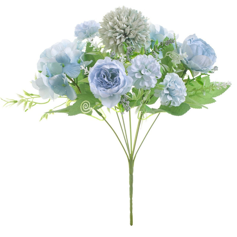 2 pièces, 7 pivoines artificielles, bouquet de fleurs artificielles, fleurs, décoration intérieure, Mauve