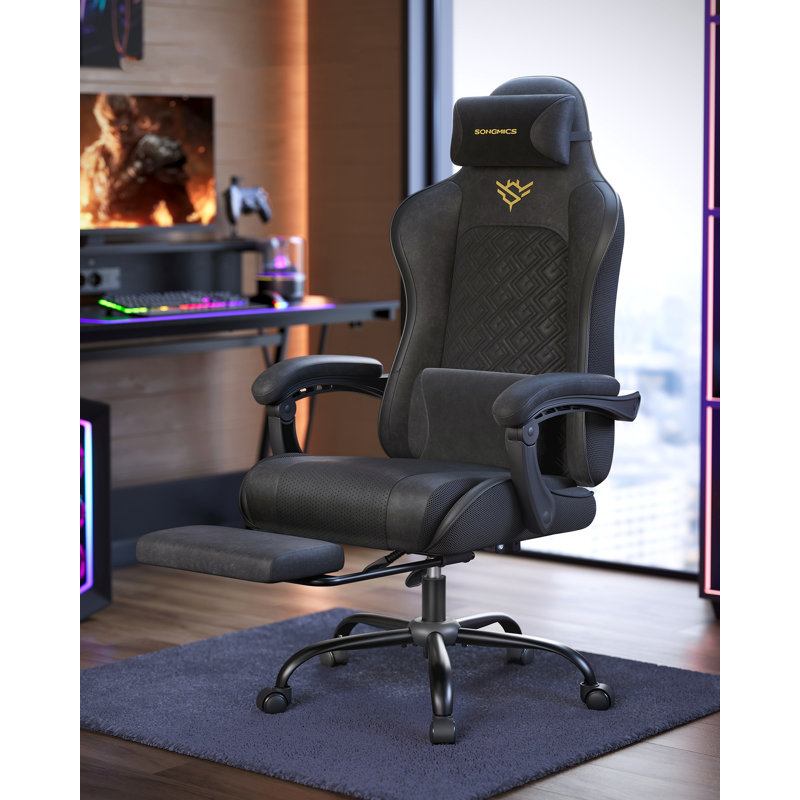 Office Chair with Headrest, Black