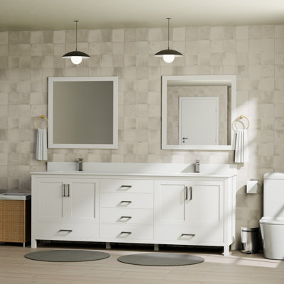 Jacques 80" Double Bathroom Vanity Set