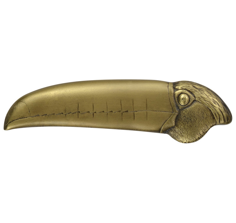 Novelty Pull, Antique Brass, Right