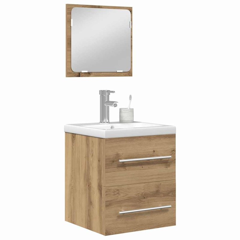 Bathroom Furniture Suite, Black Oak