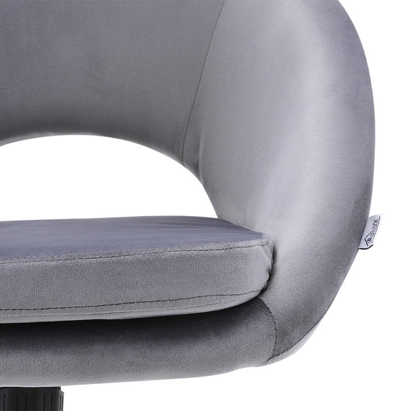 Velvet Office Chair, Grey