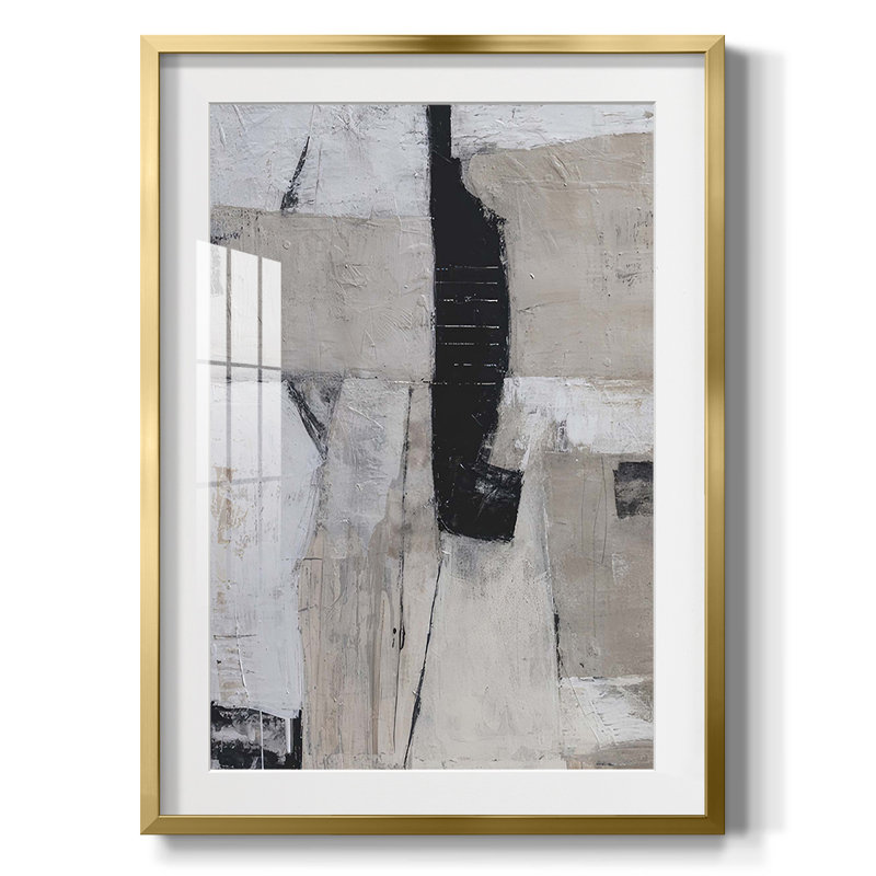 Rose Marble II, reproduction encadrée, Blanc, Papier avec cadre doré