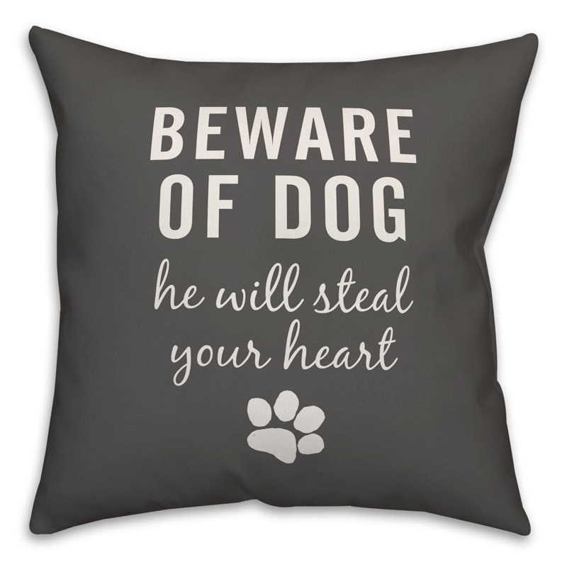  Coussin Beware of Dog