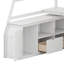 Lit mezzanine tout-en-un avec bureau, tiroirs de rangement et tablettes