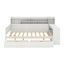 Lit de jour avec tablettes de rangement, lit multifonctionnel avec deux tiroirs de rangement et bureau d'étude-2064660037