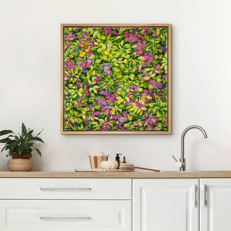 Impression sur toile de jardin botanique coloré, Naturel, H 16 po x l 16 po x P 1,5 po