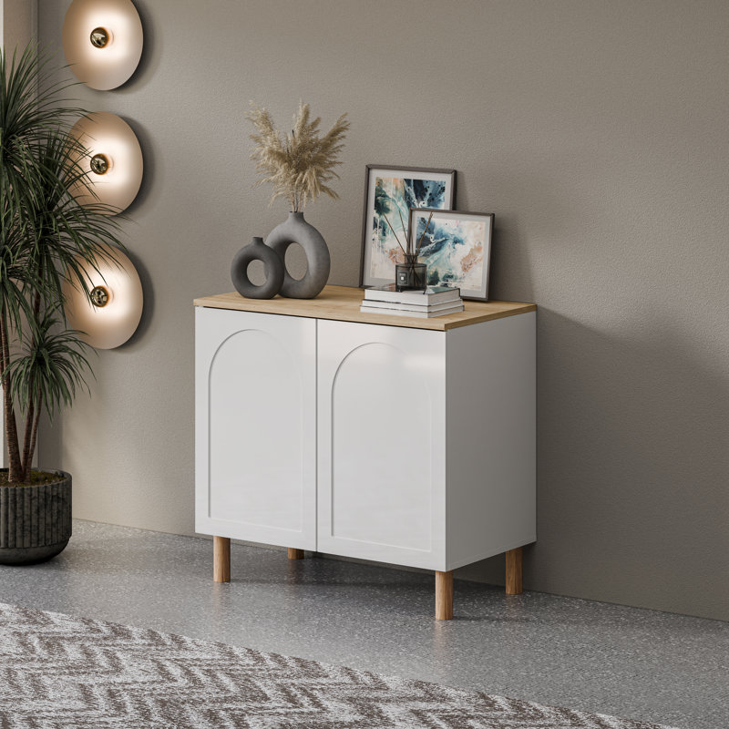 Bohem Sideboard, White/Oak, Set of One