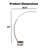 62.99-Inch LED Arch Floor Lamp, Black-2119110941