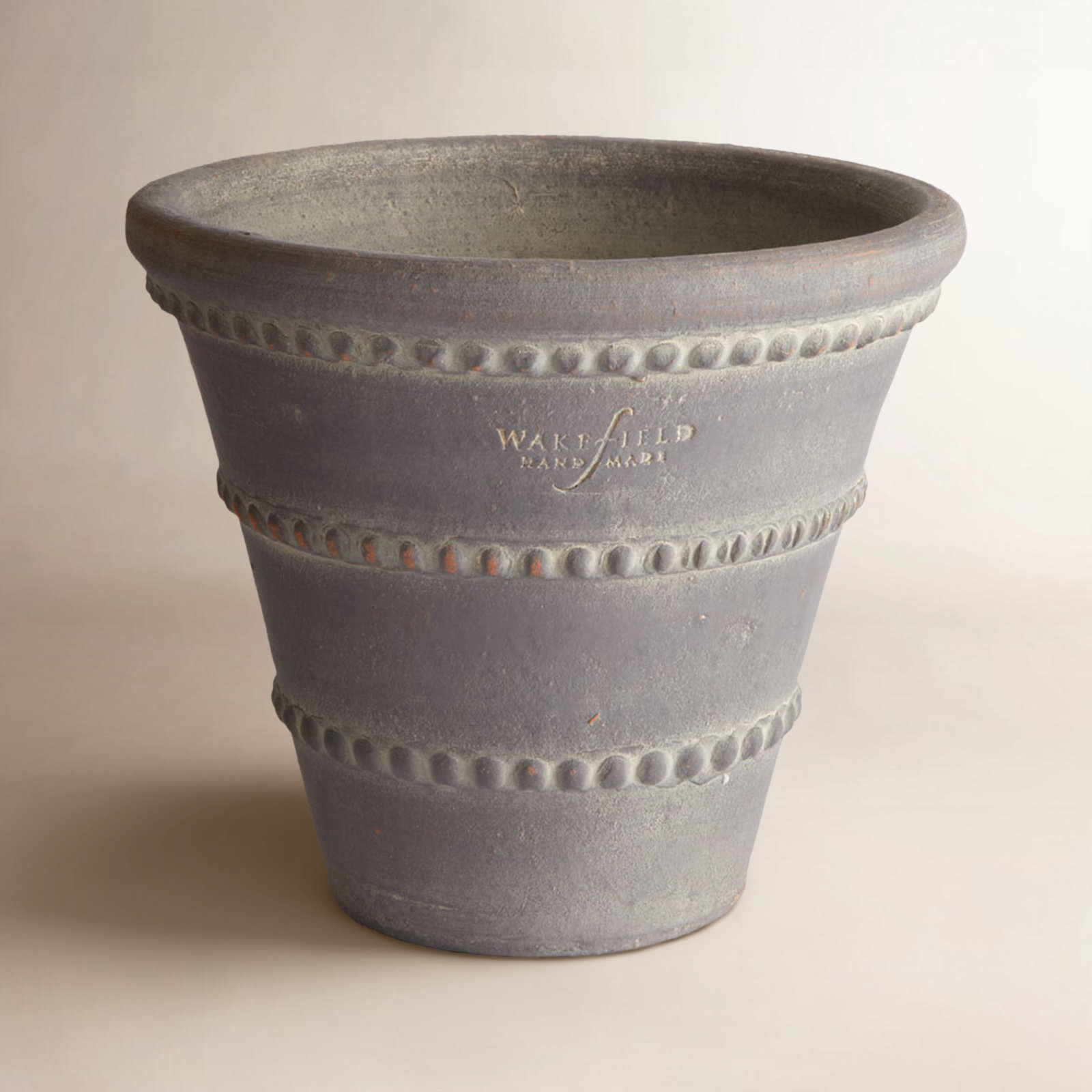 Griffith Handmade Pot Planter, Gray, 6.75" H x 7.75" W x 7.75" D