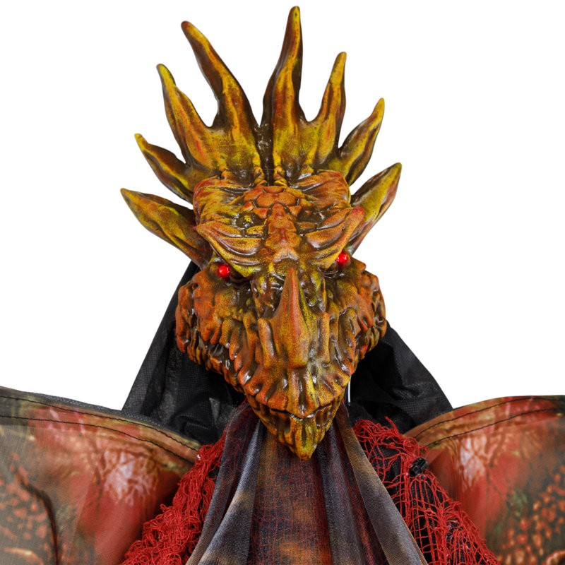 Dragon debout illuminé et animé avec son - 5,75 pi