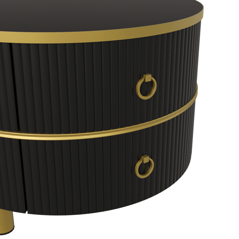 Alexine 2 - Piece Living Room Table Set, Black