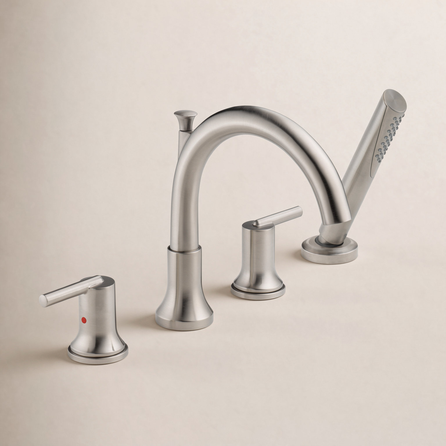 Trinsic Deck Tub Filler with Handshower, Brilliance Stainless