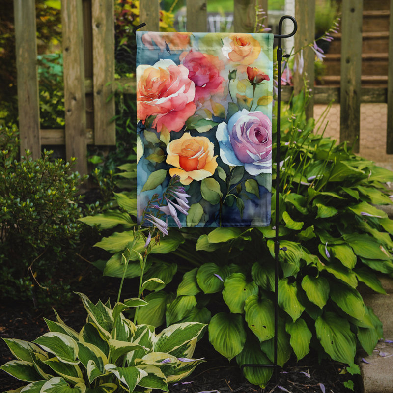 Drapeau de jardin double en polyester H 15,5 po x l 11,25 po