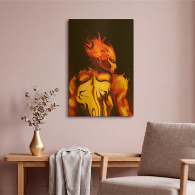«Rage» par Michael Stewart, art mural en métal doré, 12 po x 16 po