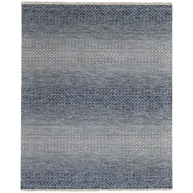 Branson Wool Area Rug in Blue