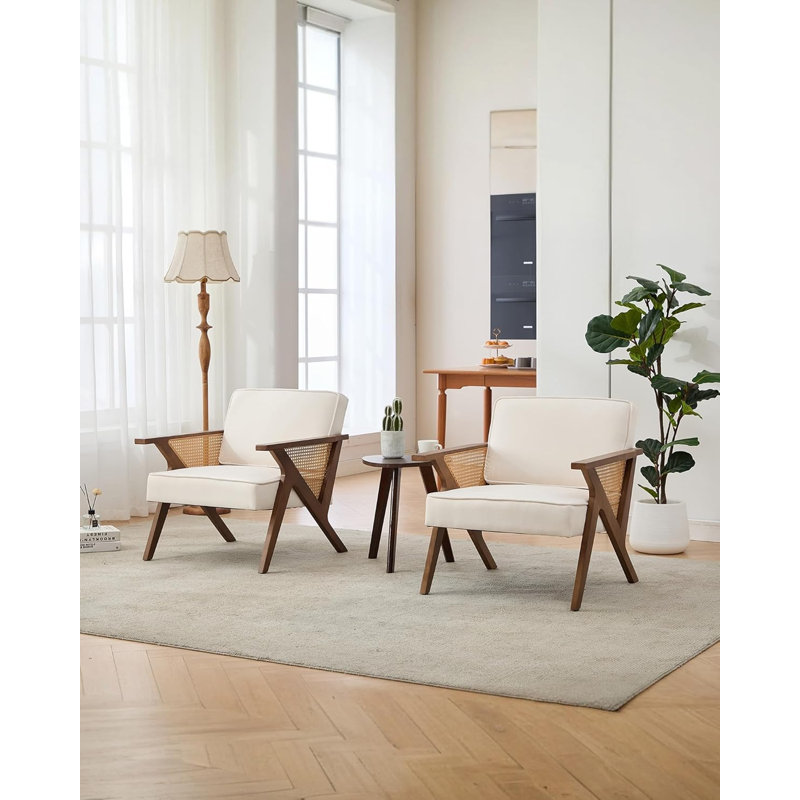 Upholstered Accent Chair, Beige