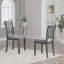 Ensemble de chaises de salle à manger pour 4 avec siège rembourré, gris