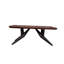 Table basse Faunia en bois d'acajou récupéré avec base en acier noir 