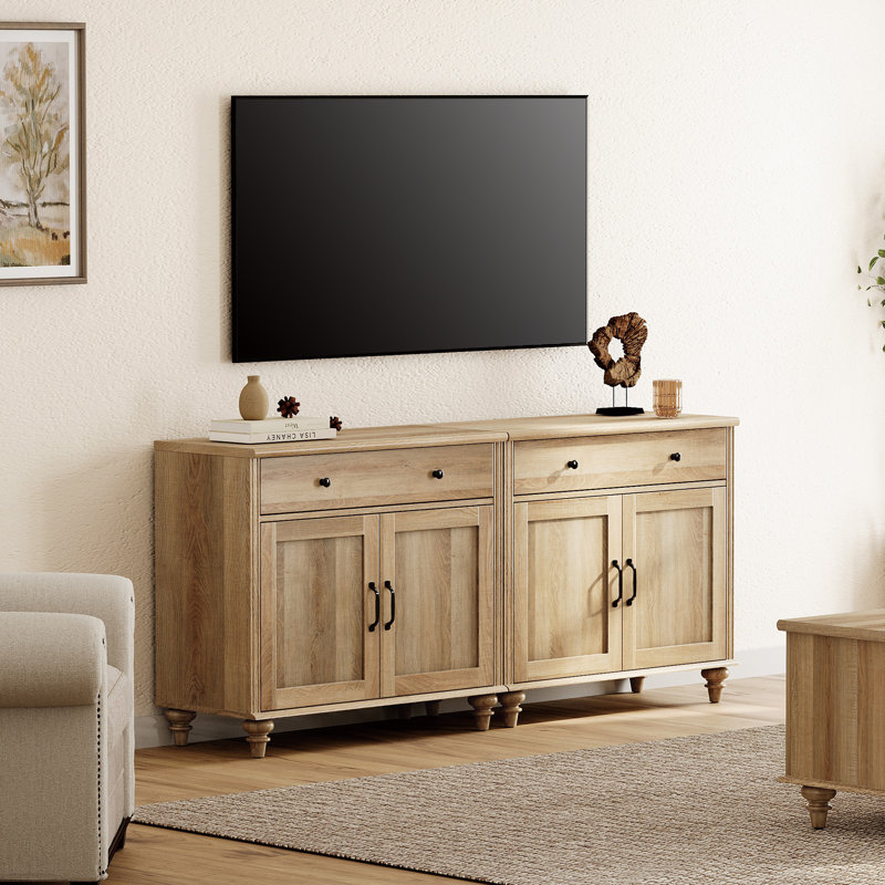 Scarlett 67.8" Wide 2 Drawer Buffet Table, Oak