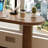 Nut-brown Free Form Solid Wood Writing desk-154079493-154079495