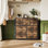 Commode moderne pour la chambre à coucher avec 12 commodes à tiroirs pour unité de rangement de vestibule avec structure en métal robuste et plateau de table en bois