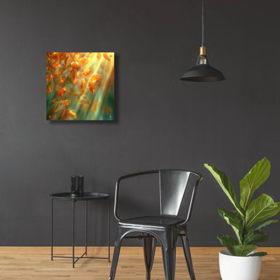 'Glistening Tears On Autumn Leaves' by r3darch0n Acrylic Glass Wall Art