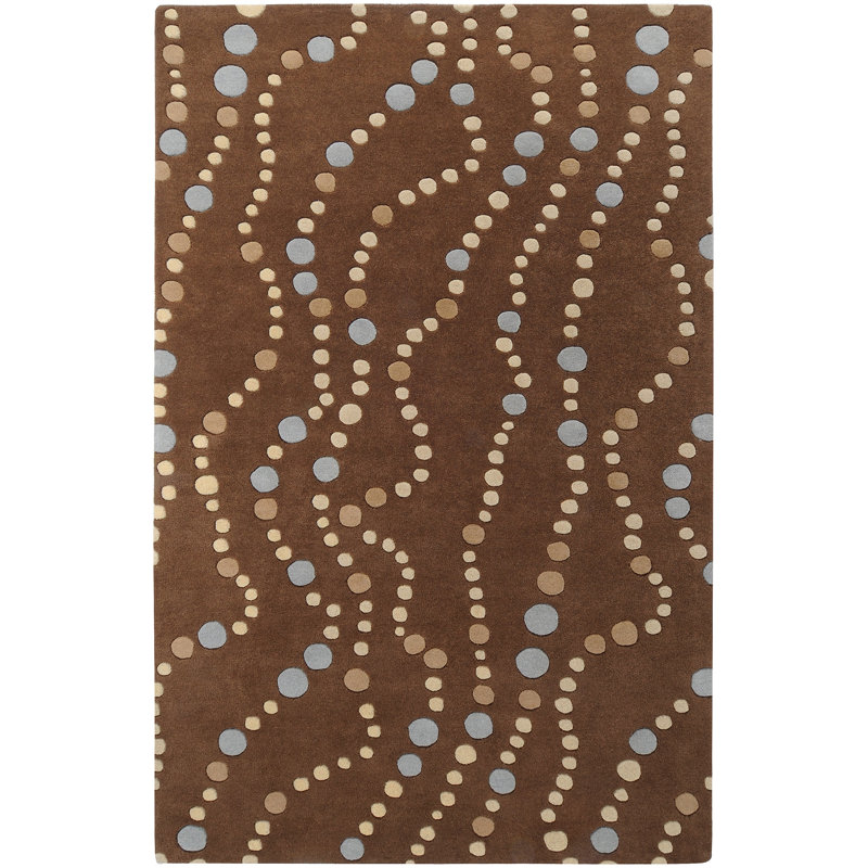 Wool Polka Dots Indoor Rug, Round 9'9"