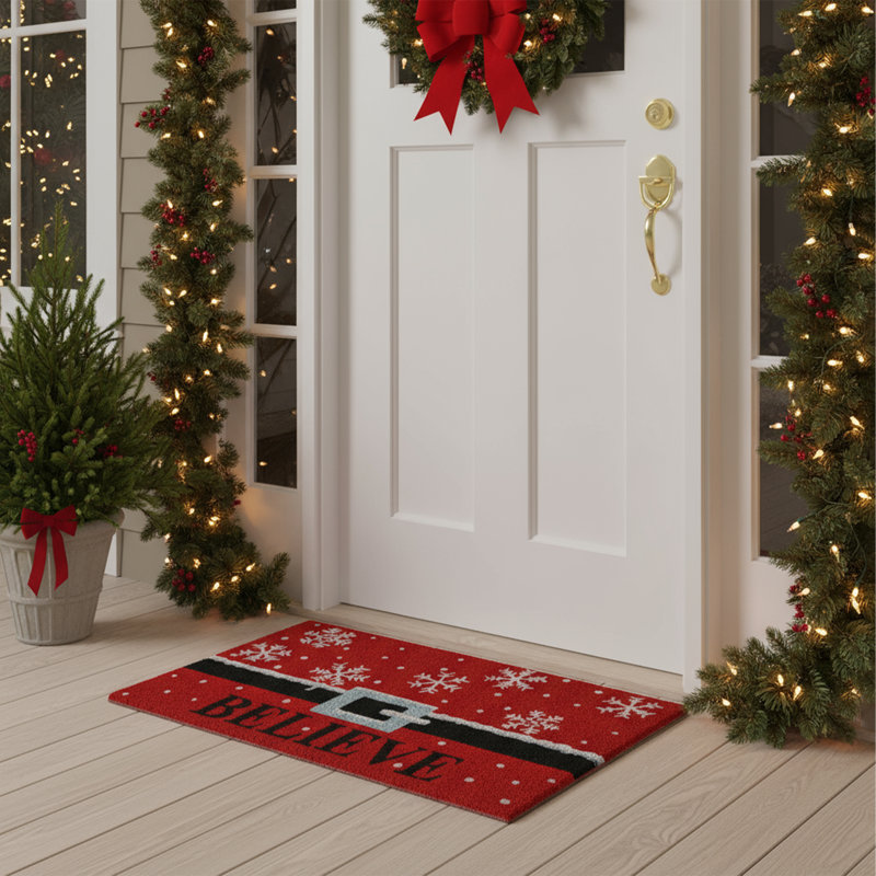 Tapis de porte d'extérieur antidérapant Believe, 2 pi x 3 pi