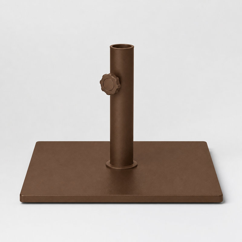 25lb Steel Plate Umbrella Base, Brown