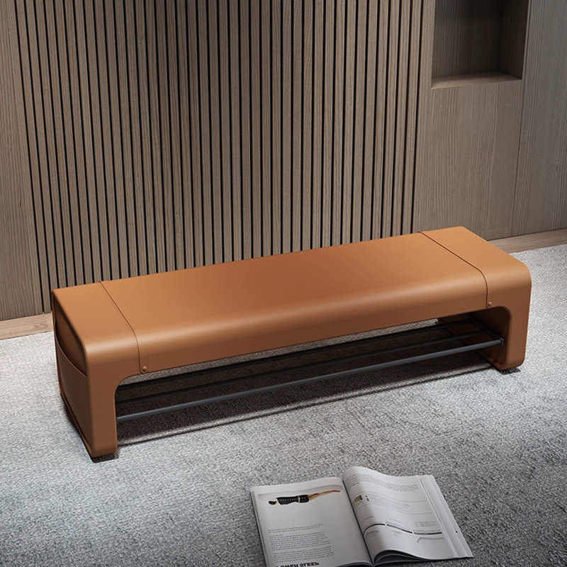 Banc de rangement rembourré pour chaussures 55,12, Orange