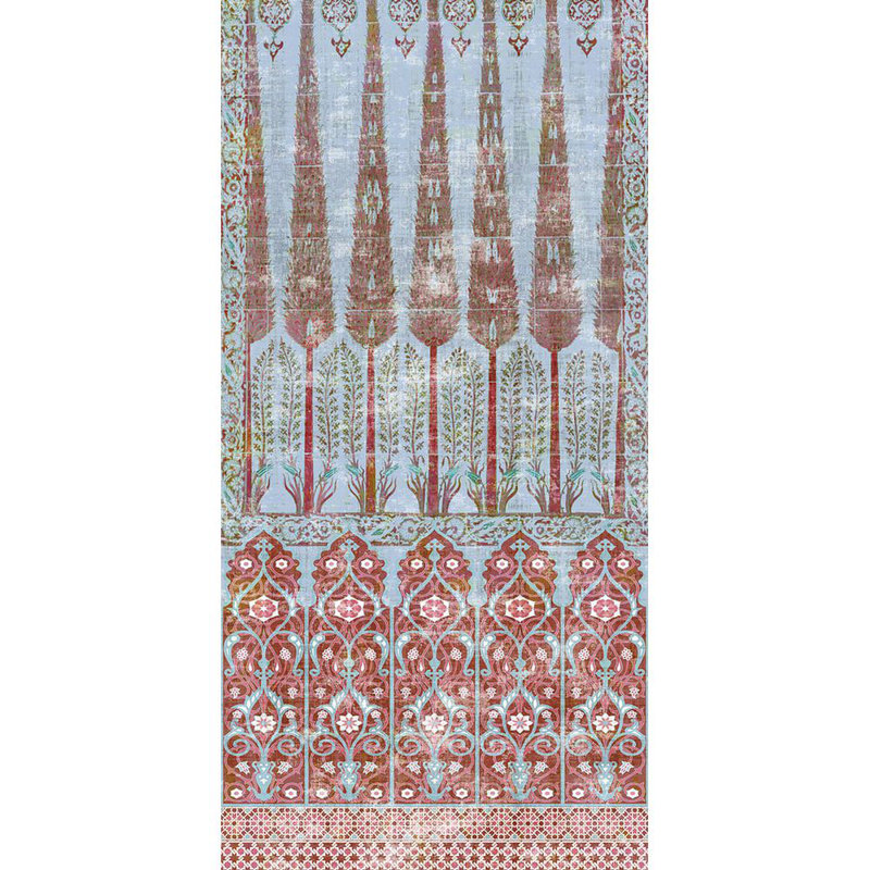 Tissu de jardin repose-pieds fantaisie Topkapi, Jardin turquoise