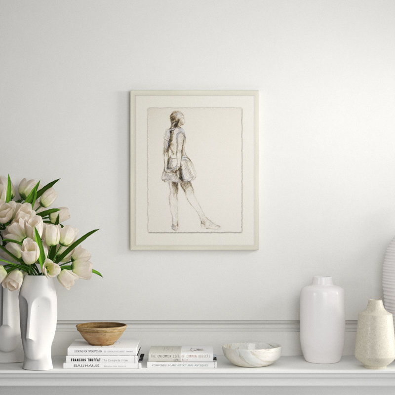 Ballerina 1' Framed Print on Glass