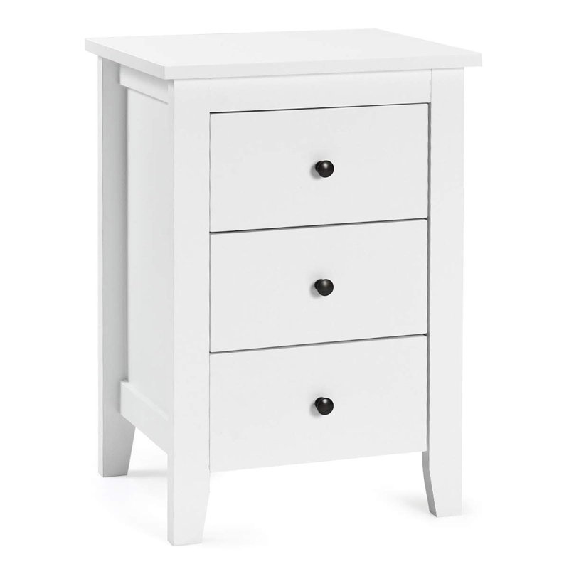 Bentleyville 46cm W Bedside Table, White