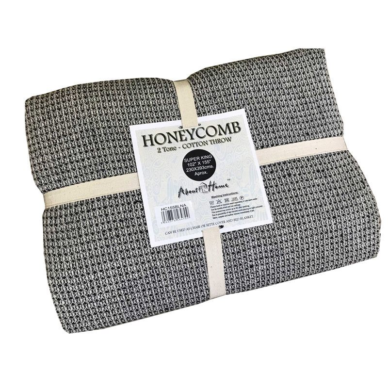 Hand Woven Throw Blanket, Black