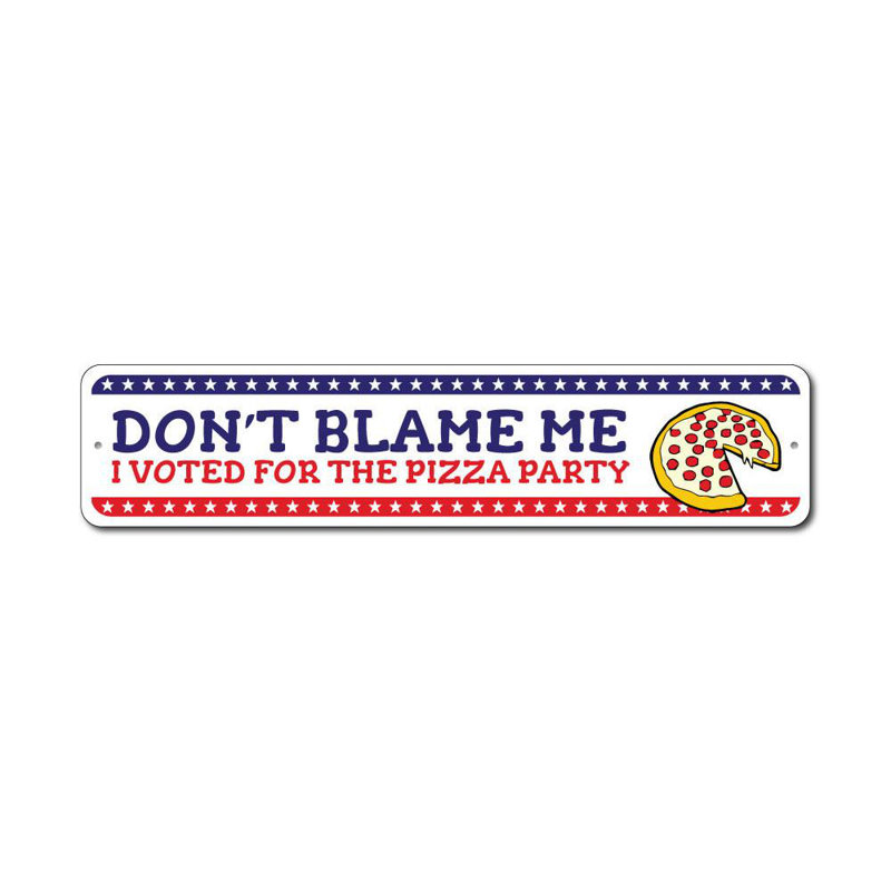Enseigne de pizza en aluminium sur mesure, H 6 po x l 24 po x P 0,063 po