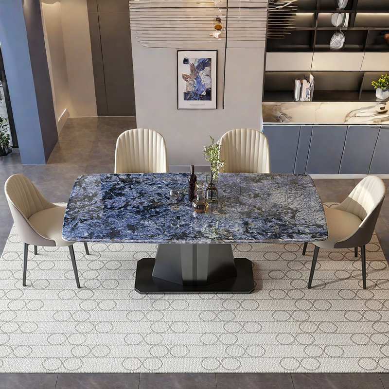 Luxurious Super Crystal Stone Dining Table Set, 5