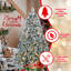 Arbre de Noël artificiel floqué avec support en métal-895135878