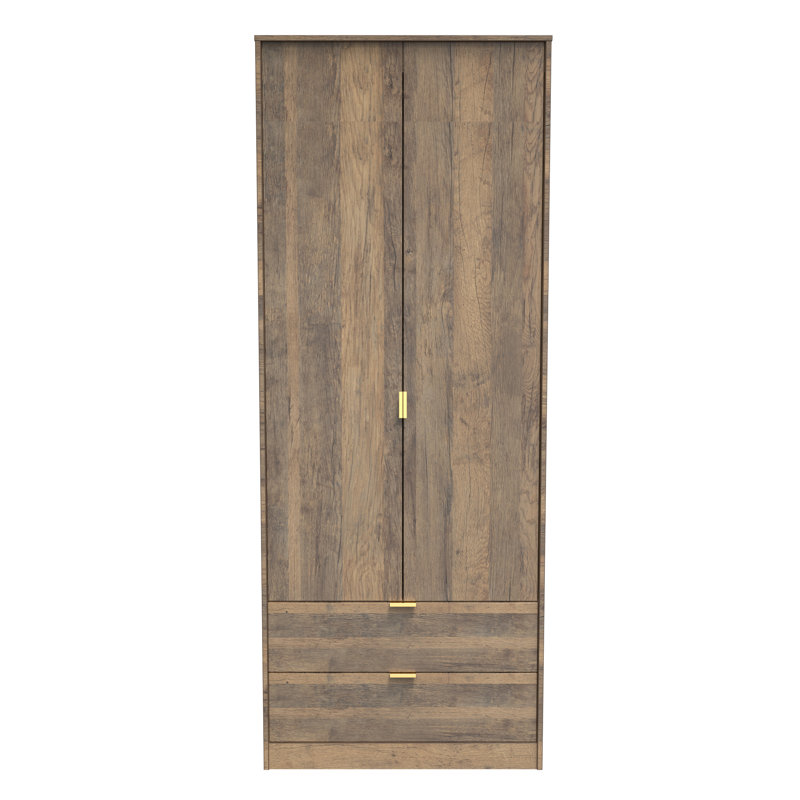 Bibek Manufactured Wood Wardrobe, Vintage Oak