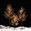 Ensemble de 3 ornements de Noël en forme d'étoile blanche chaude, comprenant des branches brunes de 3 pi, 5 pi et 6 pi