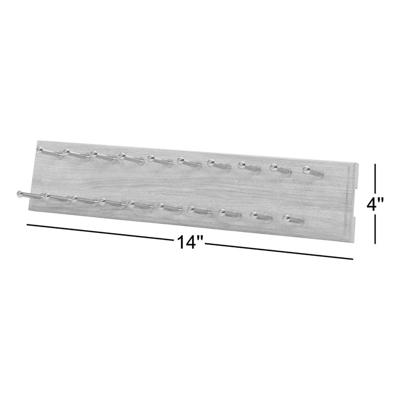 Grid Manufactured Wood Tie Rack, Truffle