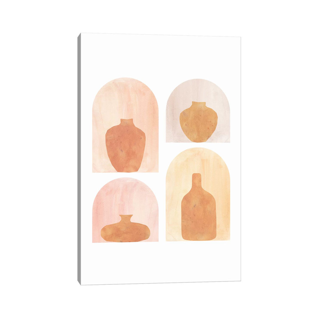 Abstract Terracotta Vases by Whales Way - Print