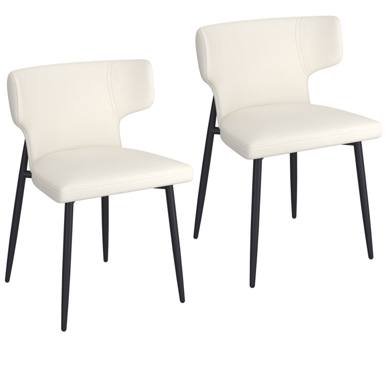 Chaise d'appoint rembourrée Lewell, Beige