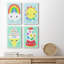 " Rainbow Colours " 4 - Pieces Painting Print-1911382351