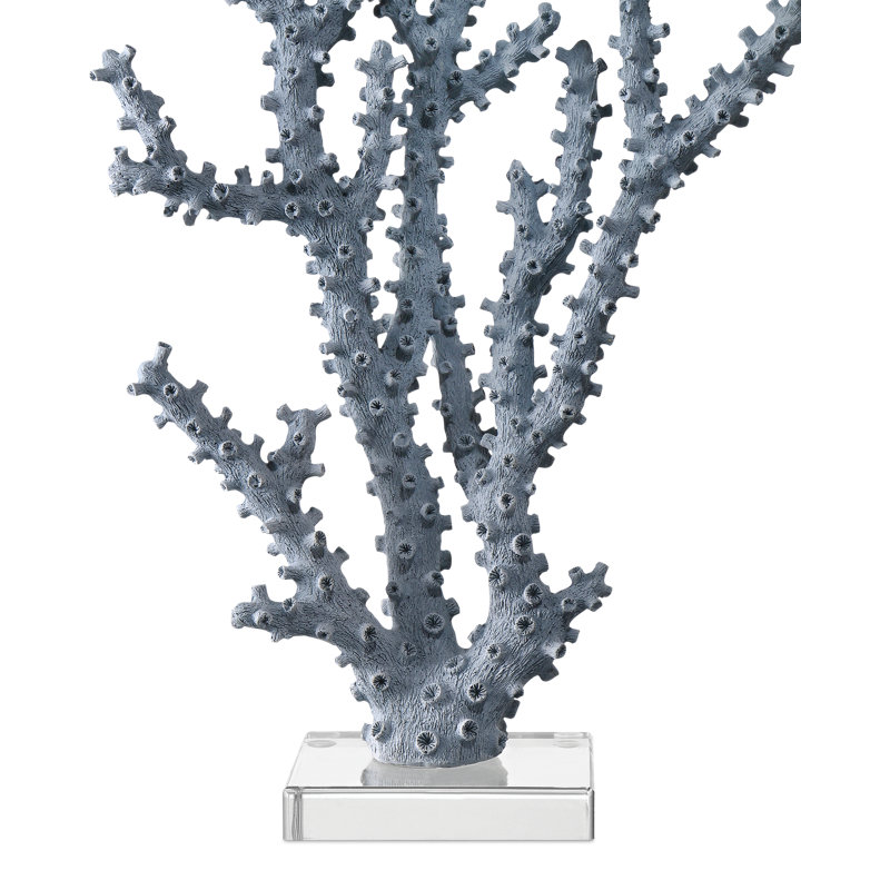 2 Piece Blue Coral Figurine / Sculpture Set