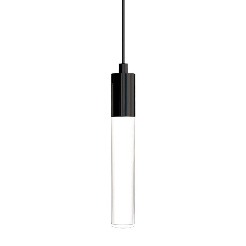 1 - Light Single Cylinder LED Pendant, Matte Black