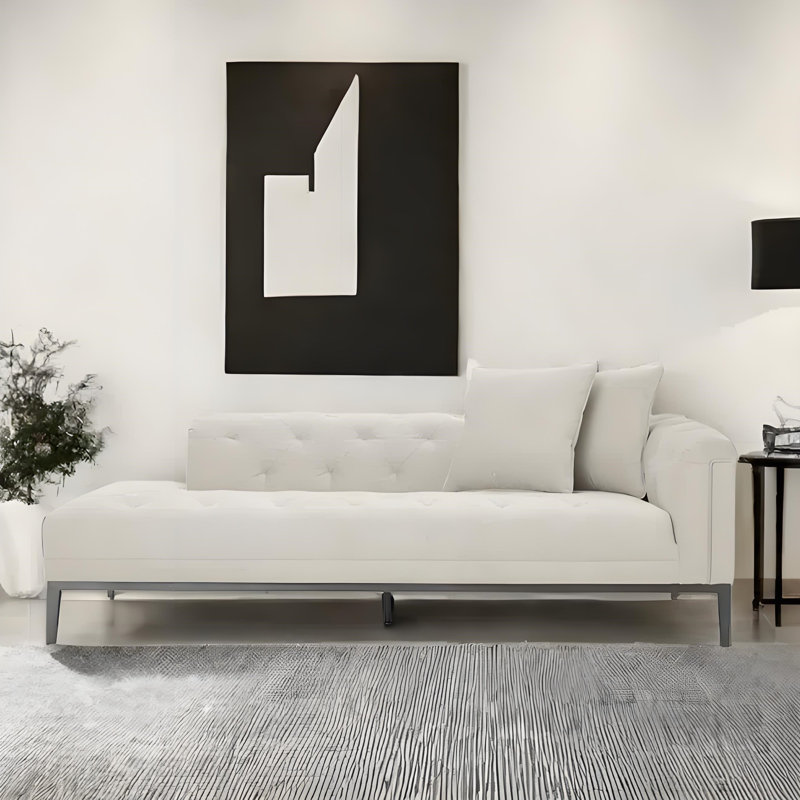 Chaise longue paresseuse minimaliste, créative et créative, Orienté à droite, Beige