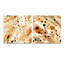 Beige sphinx taches - ensemble abstrait d'art mural en verre acrylique de 2-103922010